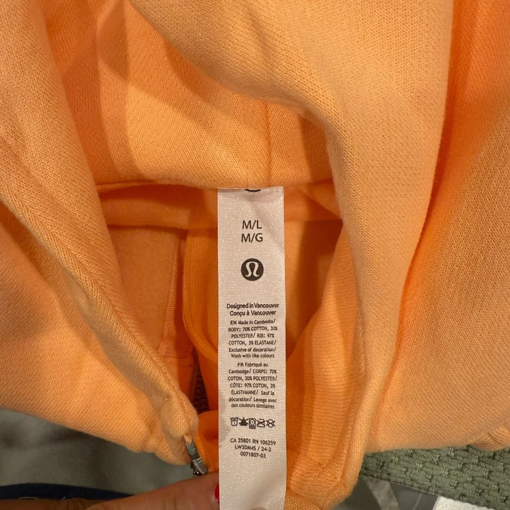 Lululemon Athletica x peloton Orange/peachy hoodie. NWT - Picture 4 of 6